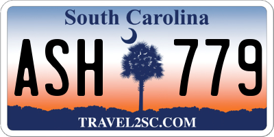 SC license plate ASH779