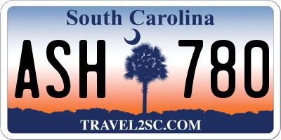 SC license plate ASH780