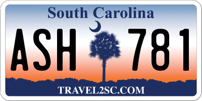 SC license plate ASH781