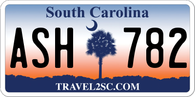 SC license plate ASH782