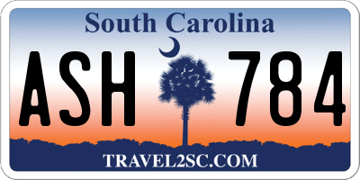 SC license plate ASH784