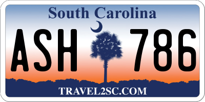 SC license plate ASH786