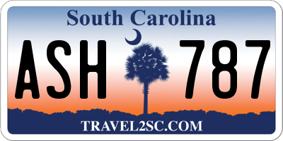 SC license plate ASH787