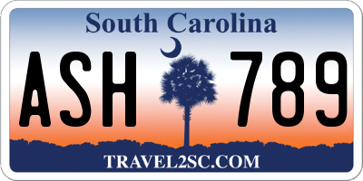 SC license plate ASH789