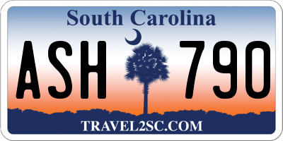 SC license plate ASH790
