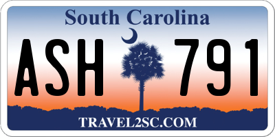 SC license plate ASH791