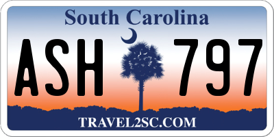 SC license plate ASH797