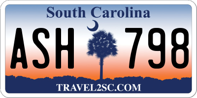 SC license plate ASH798