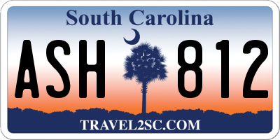 SC license plate ASH812