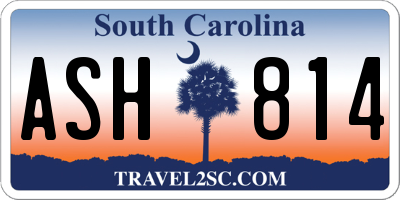 SC license plate ASH814