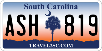 SC license plate ASH819