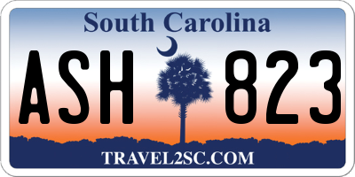 SC license plate ASH823
