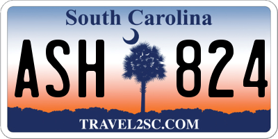 SC license plate ASH824
