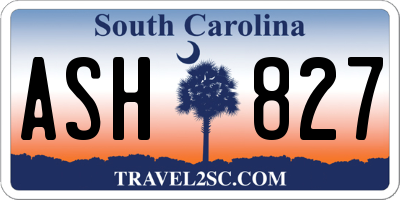 SC license plate ASH827