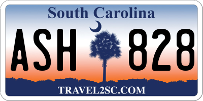 SC license plate ASH828