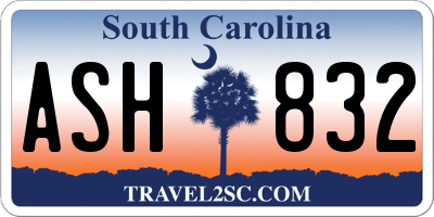 SC license plate ASH832