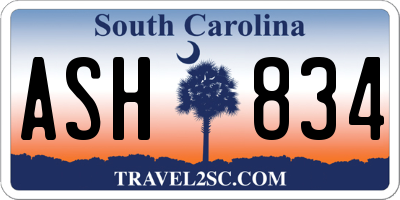 SC license plate ASH834
