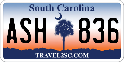 SC license plate ASH836