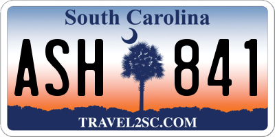 SC license plate ASH841