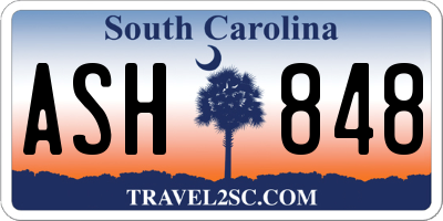 SC license plate ASH848