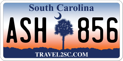 SC license plate ASH856