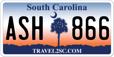 SC license plate ASH866