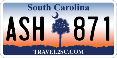 SC license plate ASH871