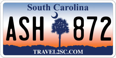 SC license plate ASH872