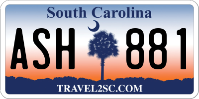 SC license plate ASH881