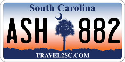 SC license plate ASH882