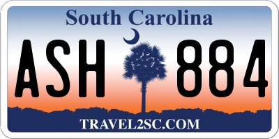 SC license plate ASH884
