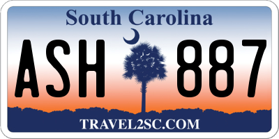 SC license plate ASH887