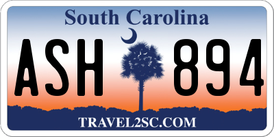 SC license plate ASH894