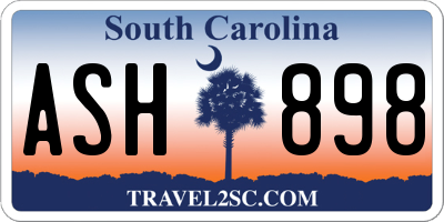 SC license plate ASH898