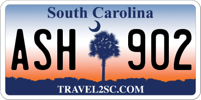 SC license plate ASH902