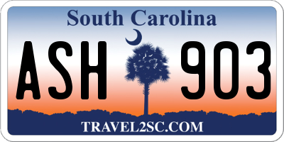 SC license plate ASH903
