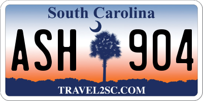 SC license plate ASH904