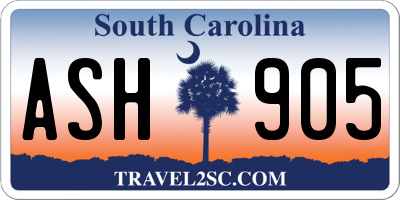 SC license plate ASH905