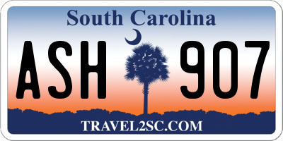 SC license plate ASH907