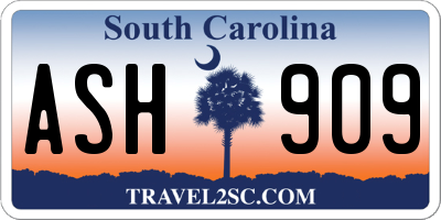SC license plate ASH909