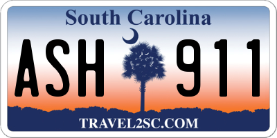SC license plate ASH911