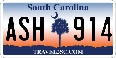 SC license plate ASH914