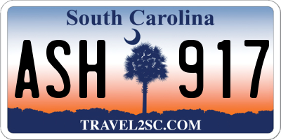 SC license plate ASH917