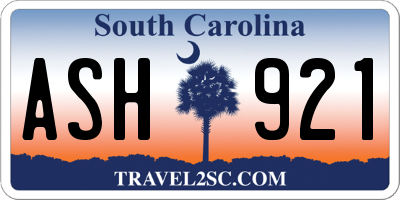 SC license plate ASH921