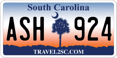 SC license plate ASH924