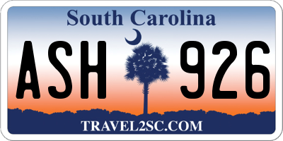SC license plate ASH926