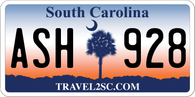 SC license plate ASH928