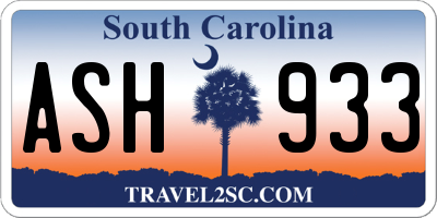 SC license plate ASH933