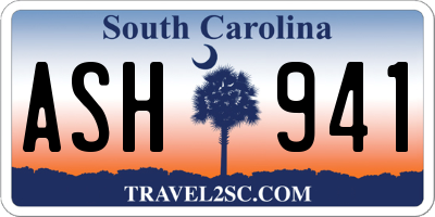 SC license plate ASH941