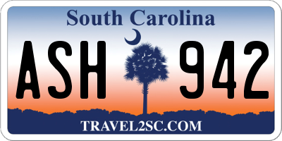 SC license plate ASH942